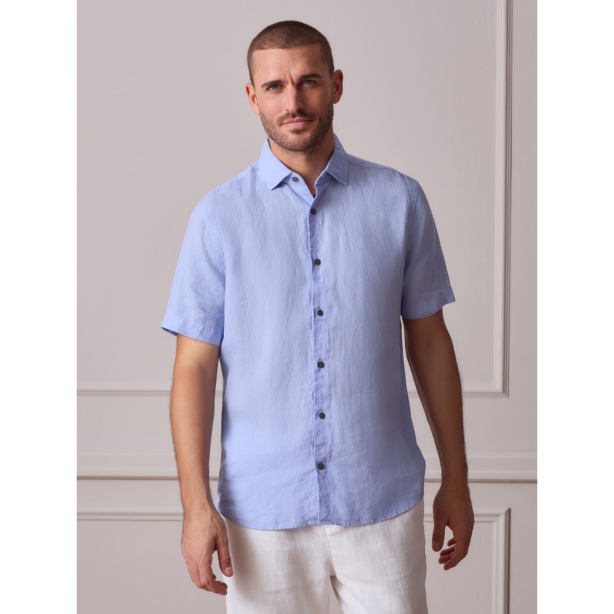 Chemise manches courtes bleu, NEXT