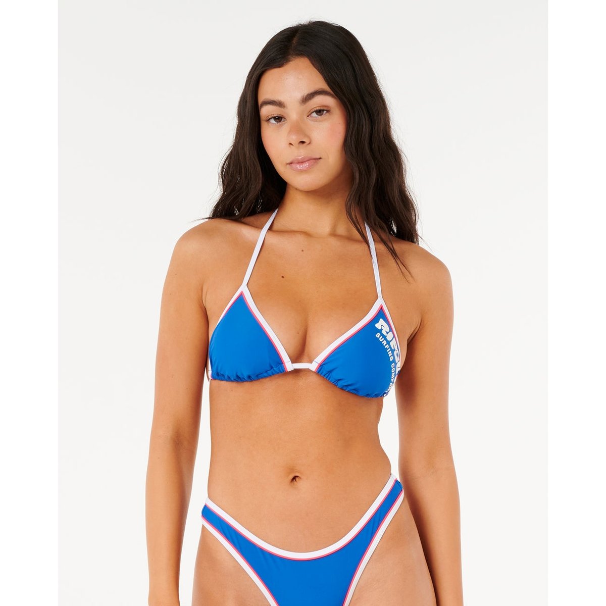 Haut de Maillot de bain triangle coulissant SURF Puff bleu roi, RIP CURL