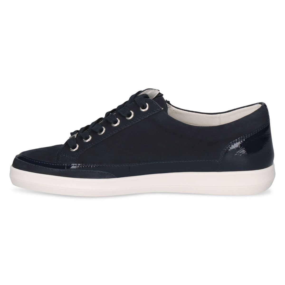 Basket en cuir bleu blue océan combiné, CAPRICE