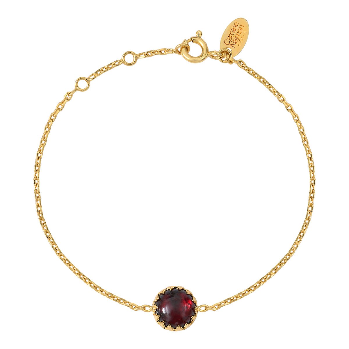 Bracelet cordelia grenat rouge, CAROLINE NAJMAN