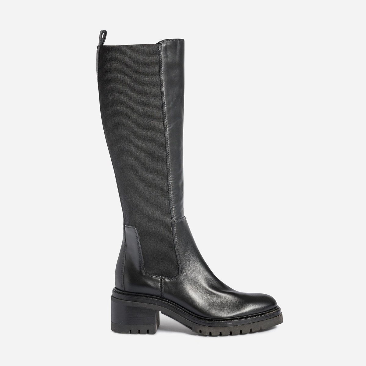Botte À Talon en cuir TACIANA noir, TEXTO