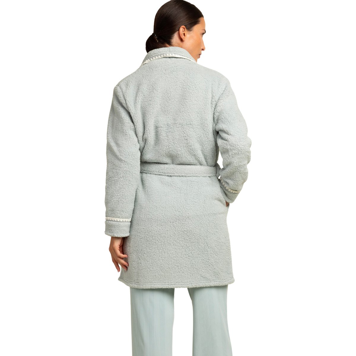 Robe de chambre Water Flowers bleu turquoise, ADMAS