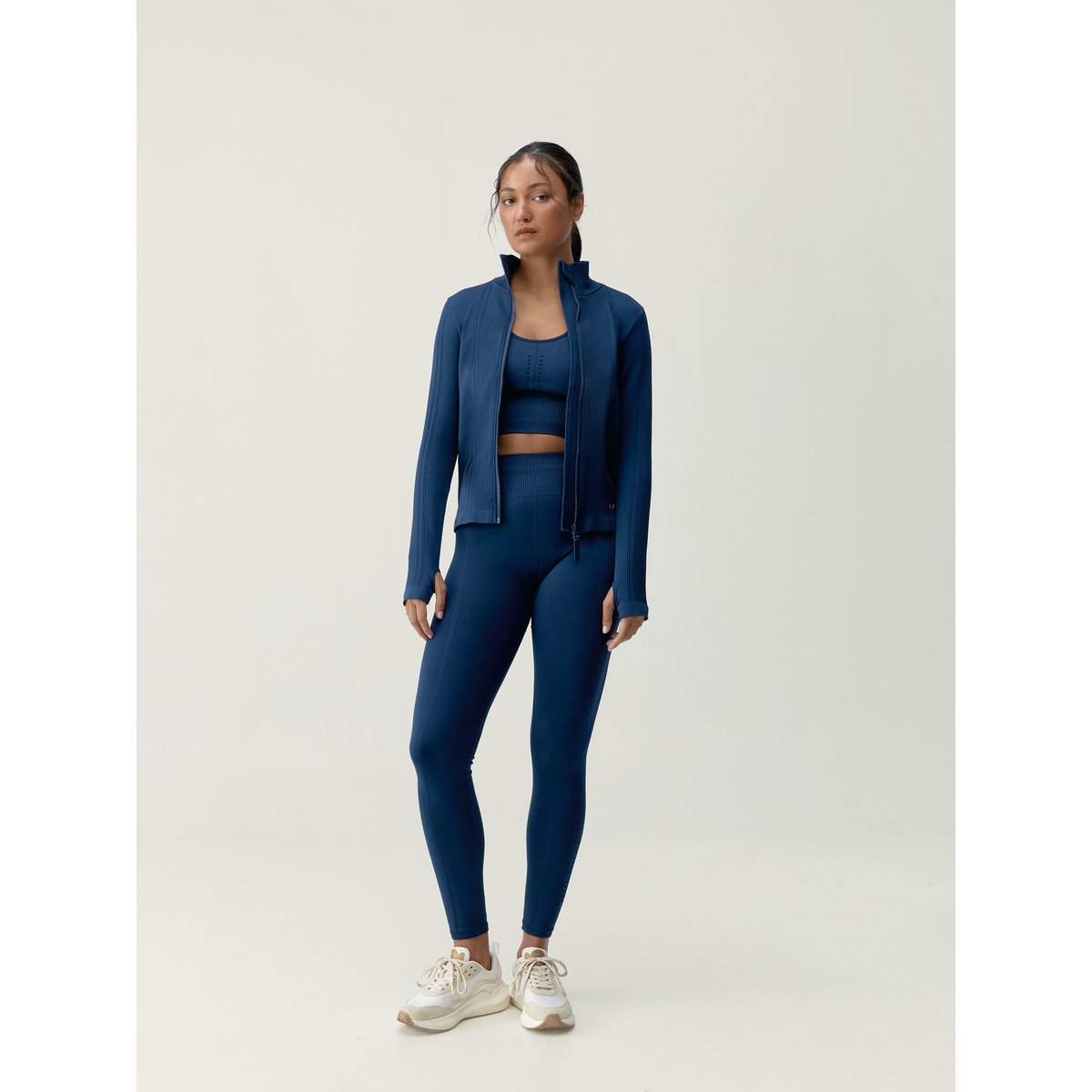 Veste de sport femme India toucher doux bleu marin, BORN