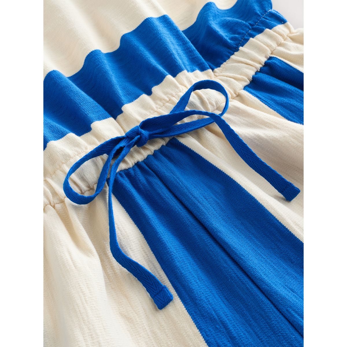 Combi-short sans manches en coton à nouer rayé bleu/blanc, NEXT