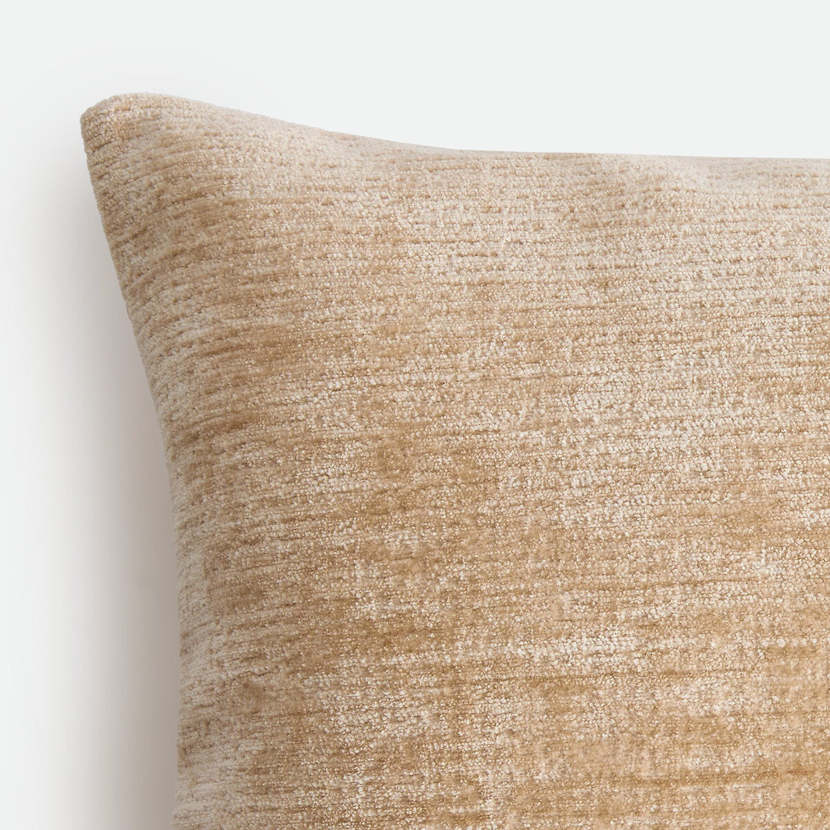 Housse de coussin, en velours texturé, BOCHA beige, LA REDOUTE INTERIEURS