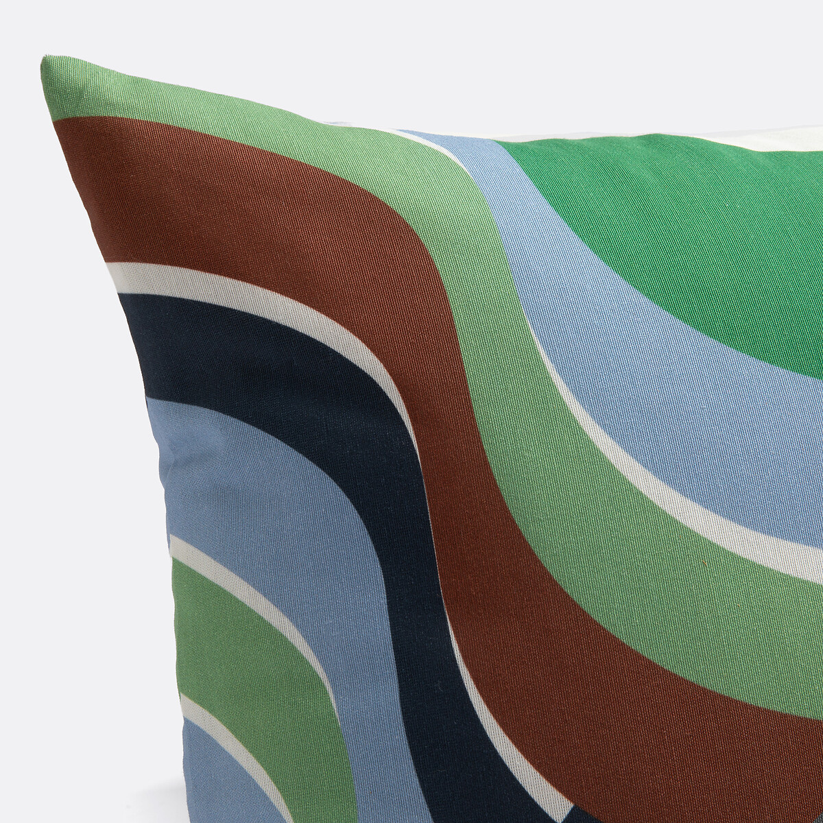 Coussin d'extérieur, rectangulaire, 60 x 40 cm imprimé géométrique, SONGE vert, MAPOÉSIE X LA REDOUTE INTÉRIEURS
