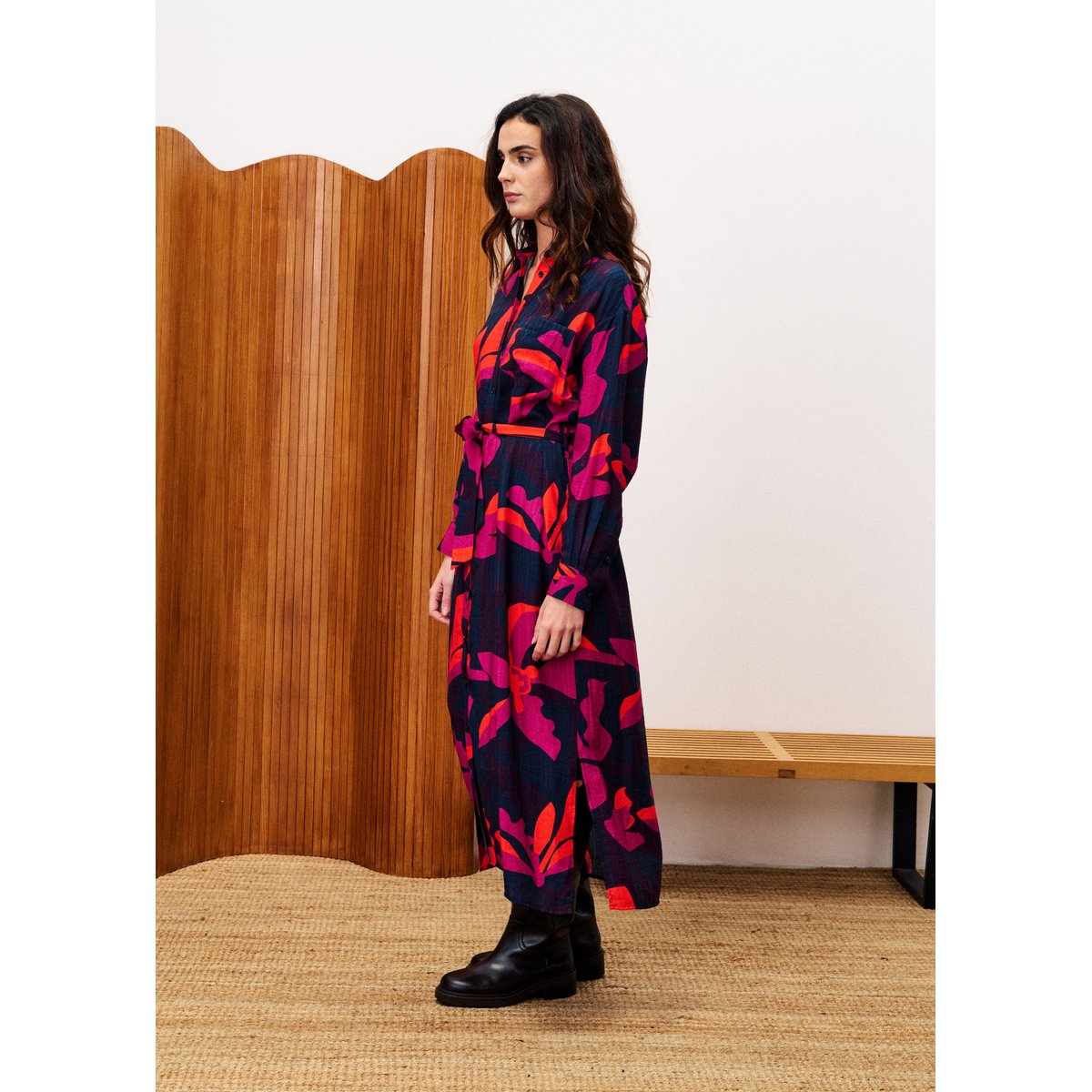 Robe longue SUREAU geo flowers, FRNCH
