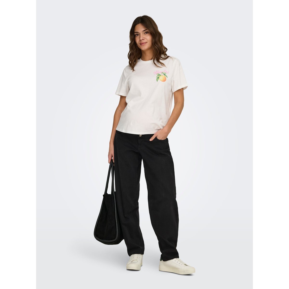 Jean Coupe Droite washed black, ONLY
