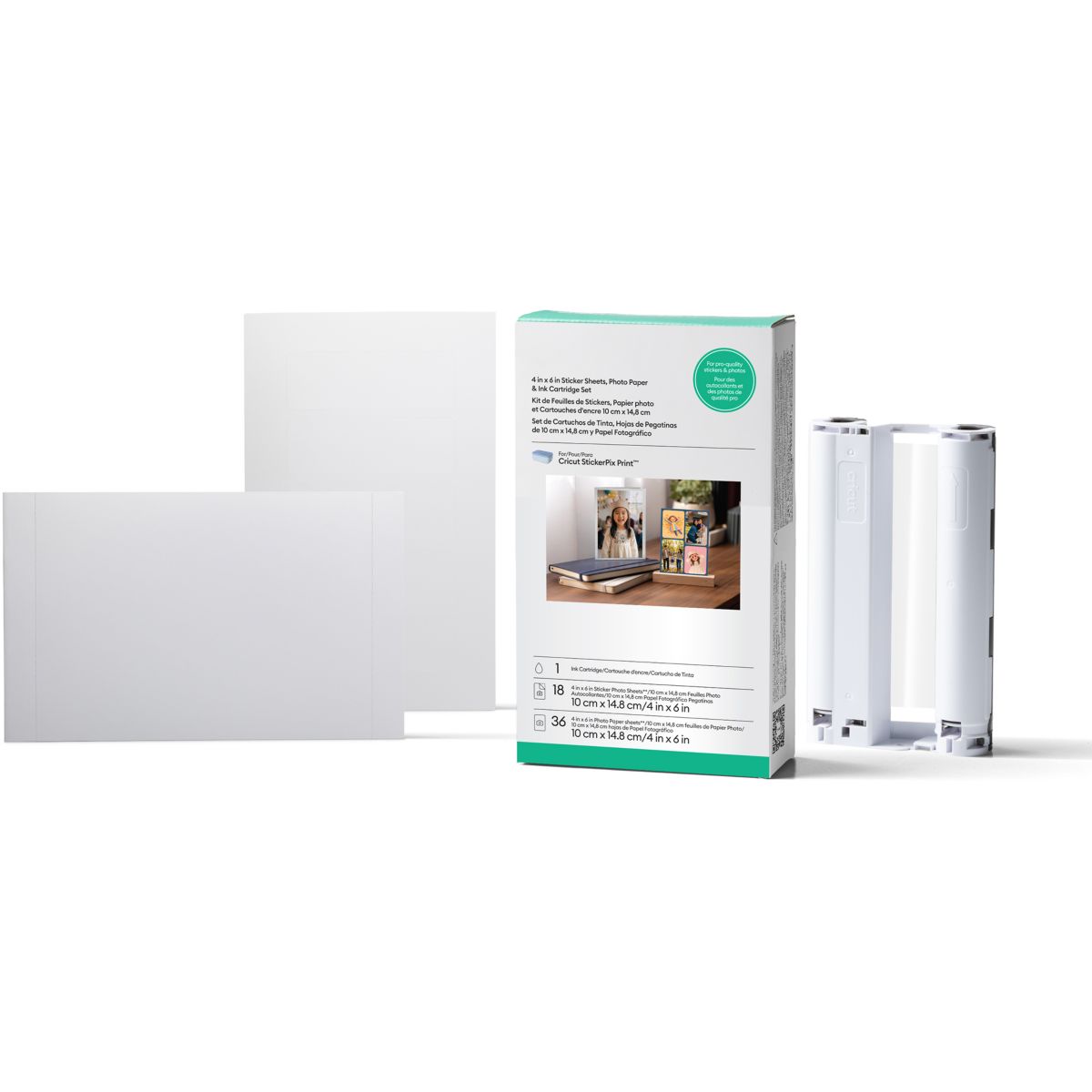 Accessoire Pix LT 36f photo +18f sticker+ 2 encres couleur unique, CRICUT