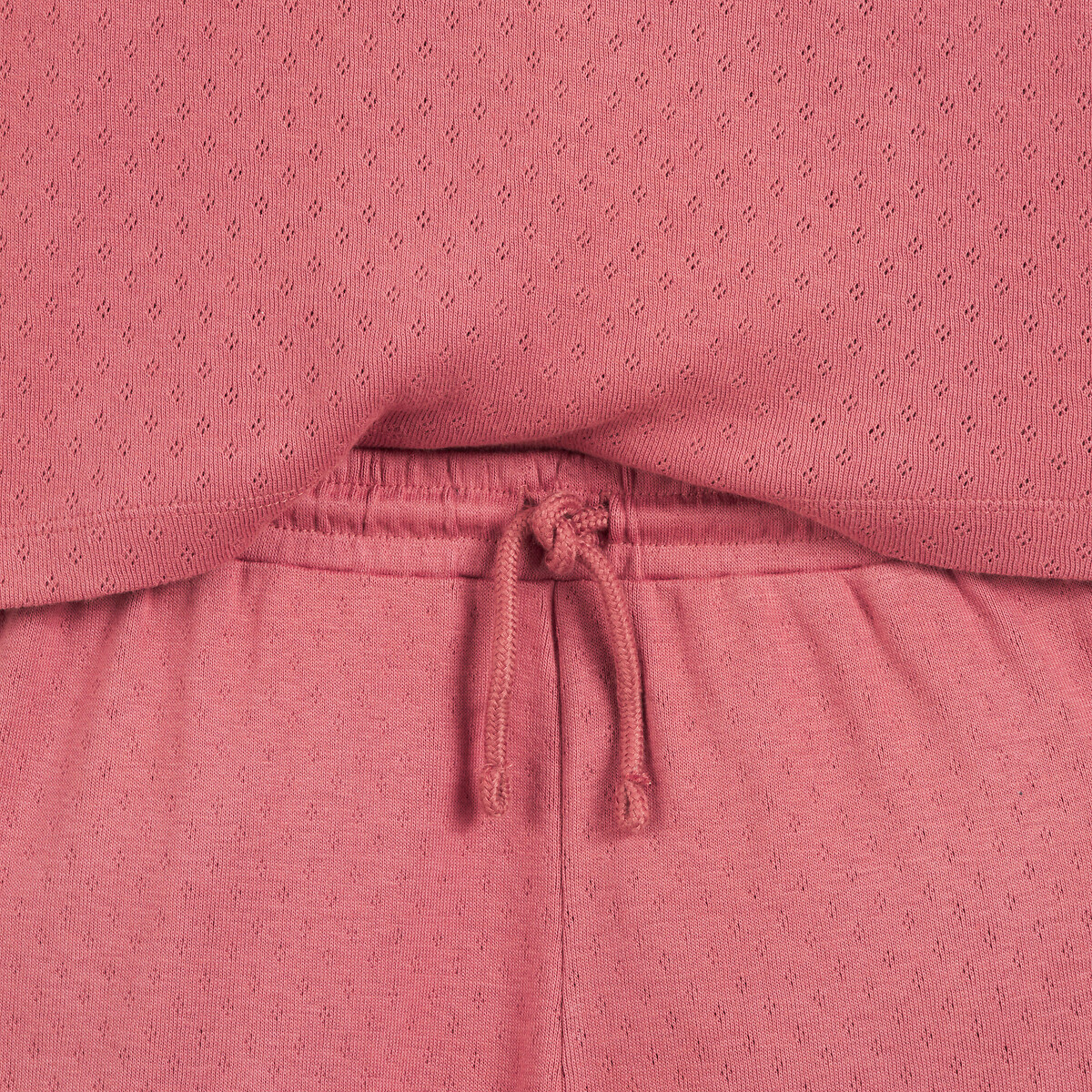 Pyjashort en maille pointelle terracotta, LA REDOUTE COLLECTIONS