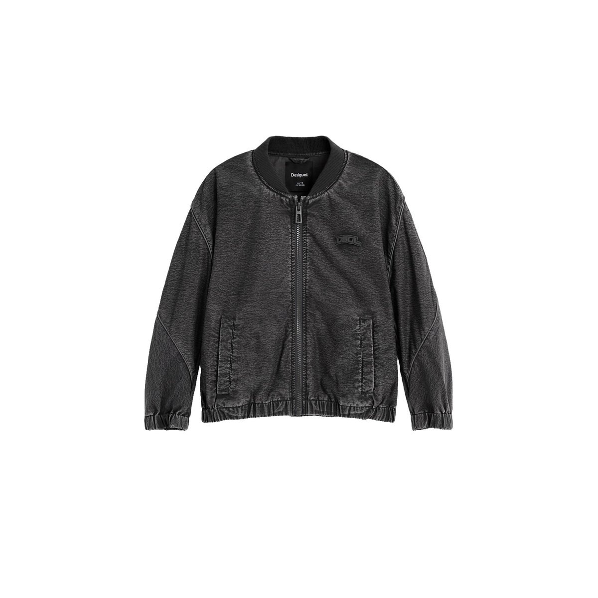 Blouson bomber uni noir, DESIGUAL