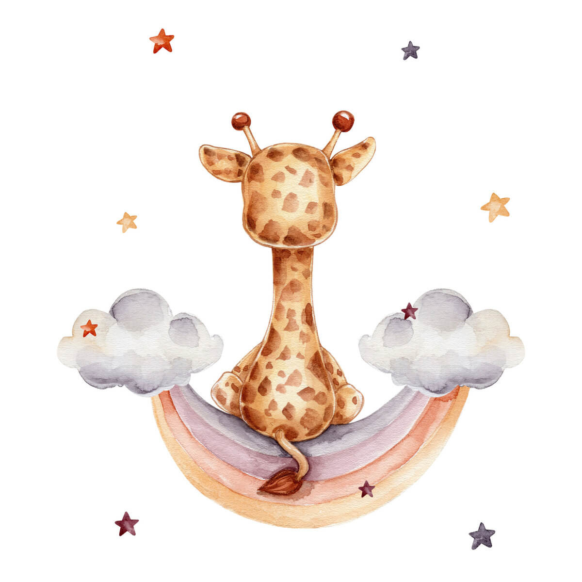 Tableau Mural Girafe Rêveuse ENFANT tableaux sur toile-multicolore, CEANOTHE