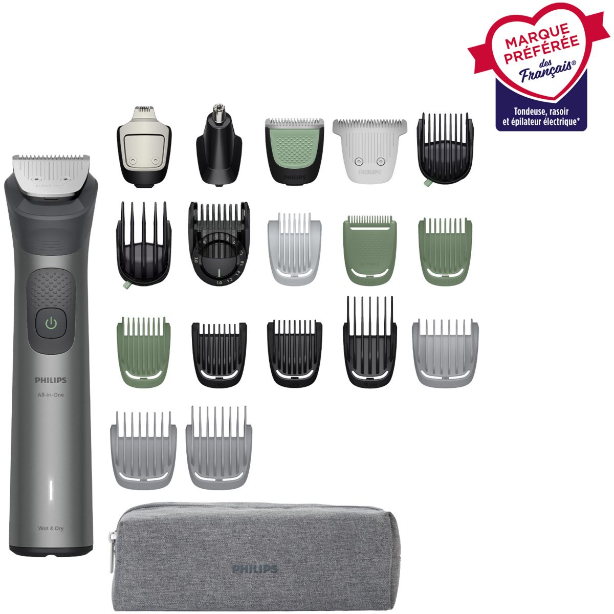 Tondeuse multi usages MG7941/15 Series 7000, 22 hauteurs de coupe, précision 0,2 mm, autonomie 120 mn couleur unique, PHILIPS