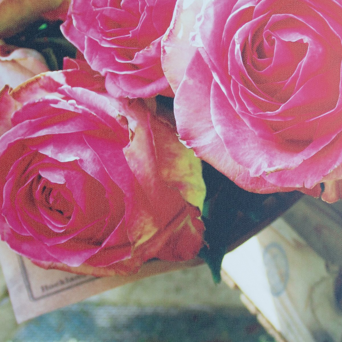 Tableau de jardin Bouquet de roses rose, gris, ART FOR THE HOME