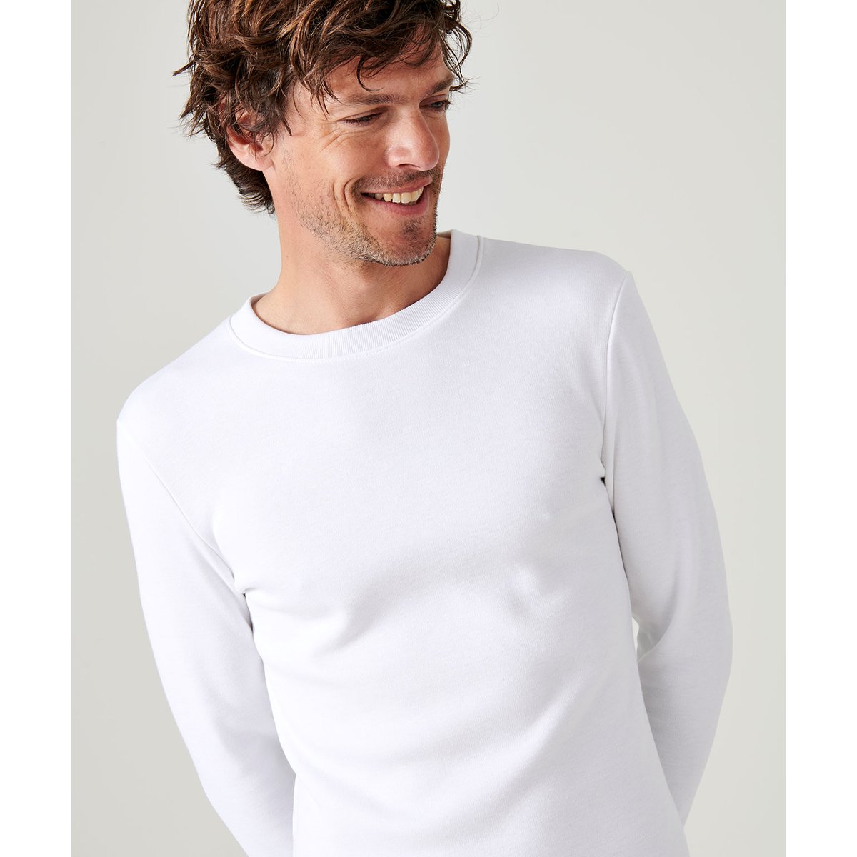 T-shirt en molleton gratté Thermolactyl blanc, DAMART