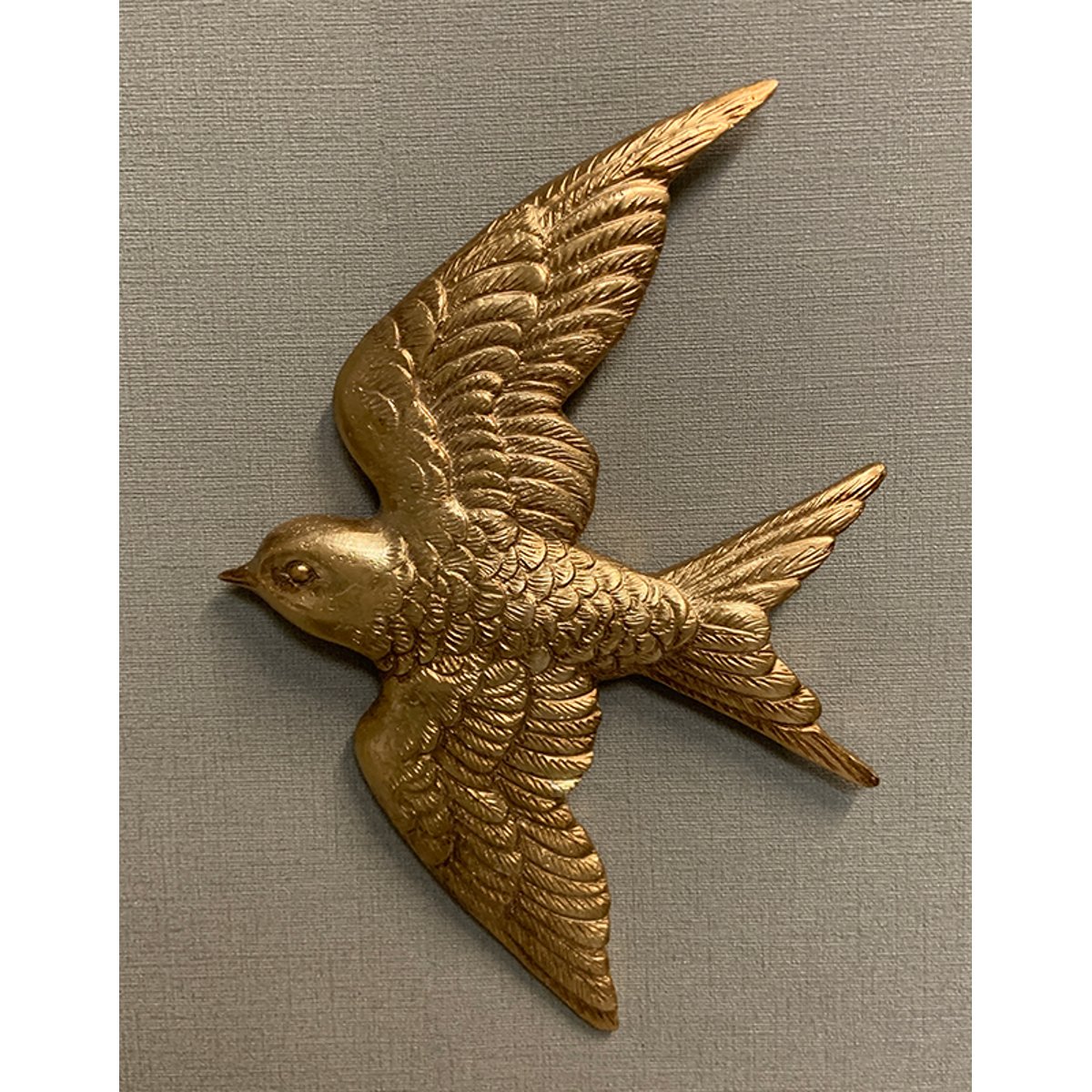 Déco murale oiseau 16,5x24,5cm or, EMDE