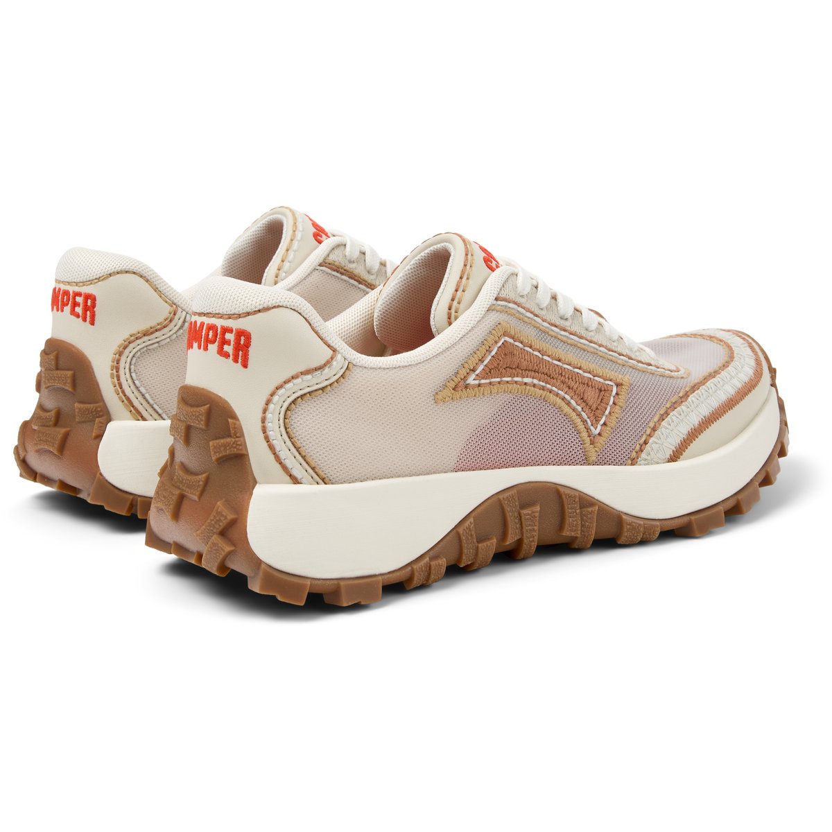 Baskets Drift Trail Twins Cuir beige clair, CAMPER
