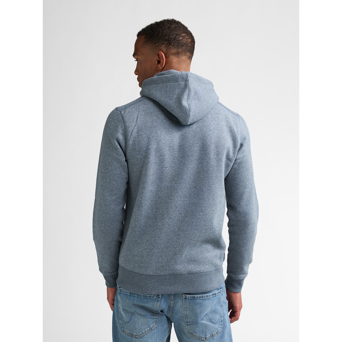 Sweat à capuche zippé chiné oakwood bleu storm blue, PETROL INDUSTRIES