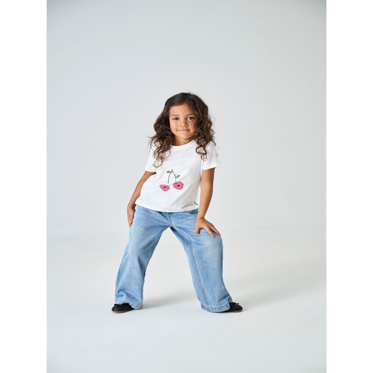 Jean À Jambe Large light blue denim, KIDS ONLY