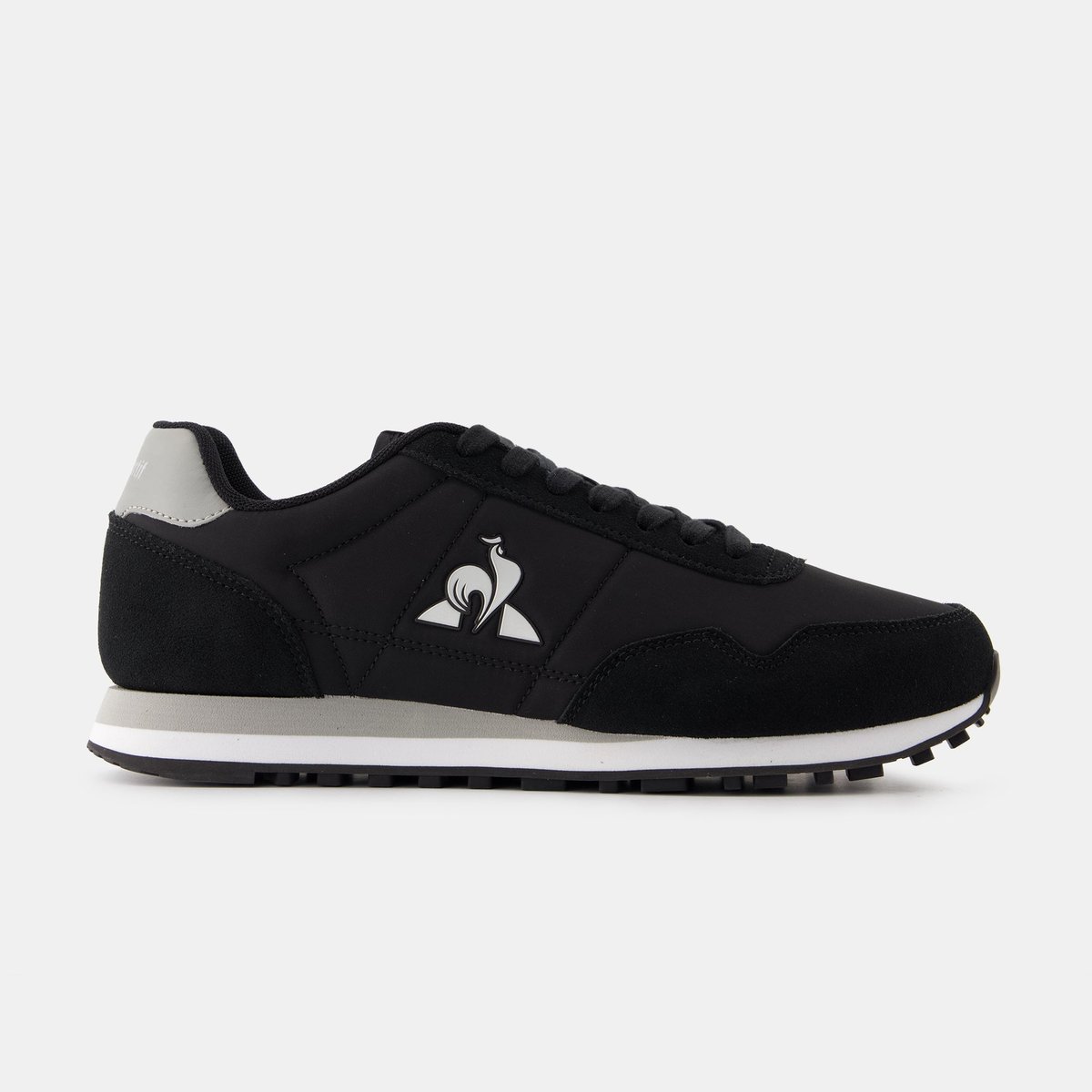 Sneakers retro-running en textile et suede Astra black/silver, LE COQ SPORTIF