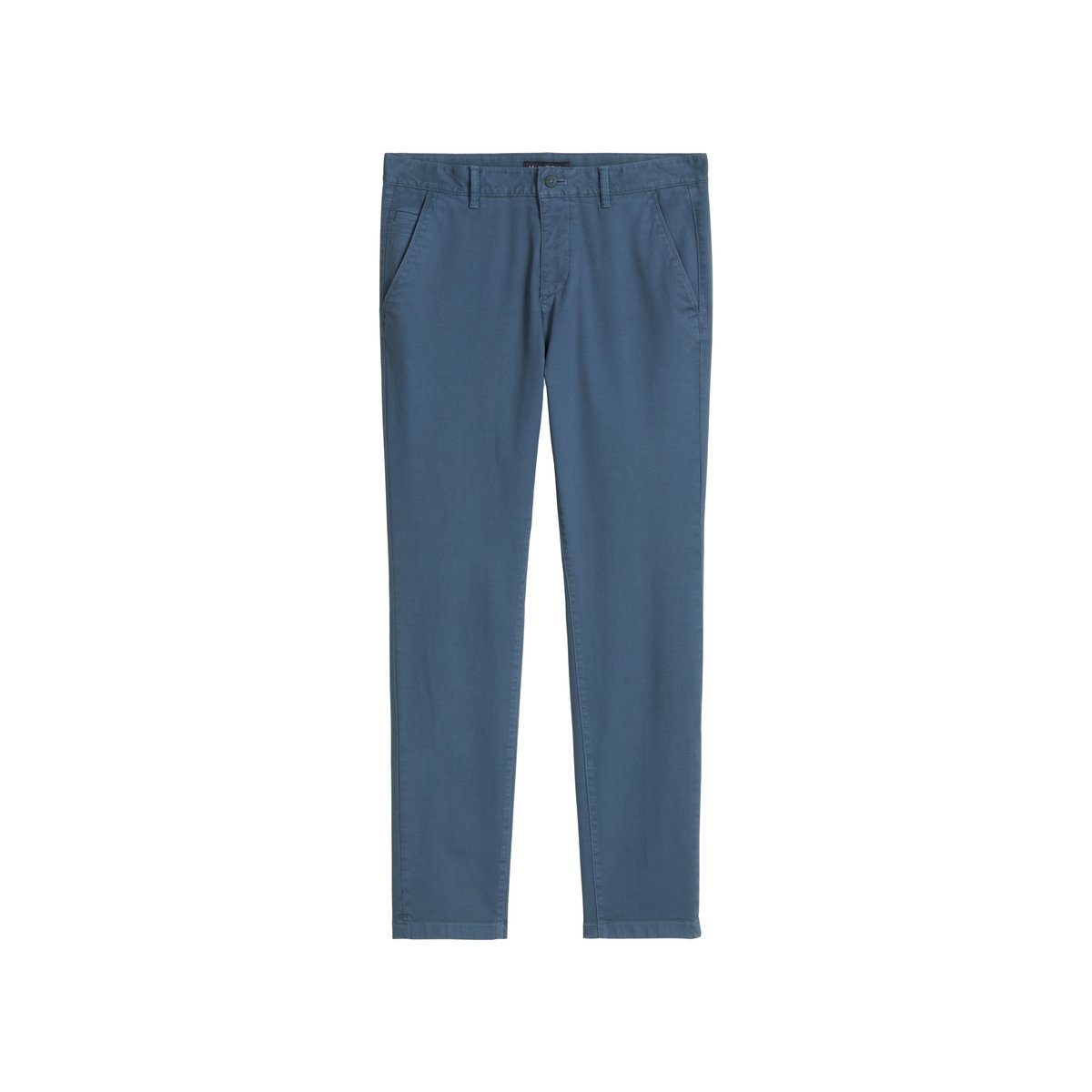Chino modèle Stig shaped en coton bio mélangé bleu moyen, MARC O'POLO