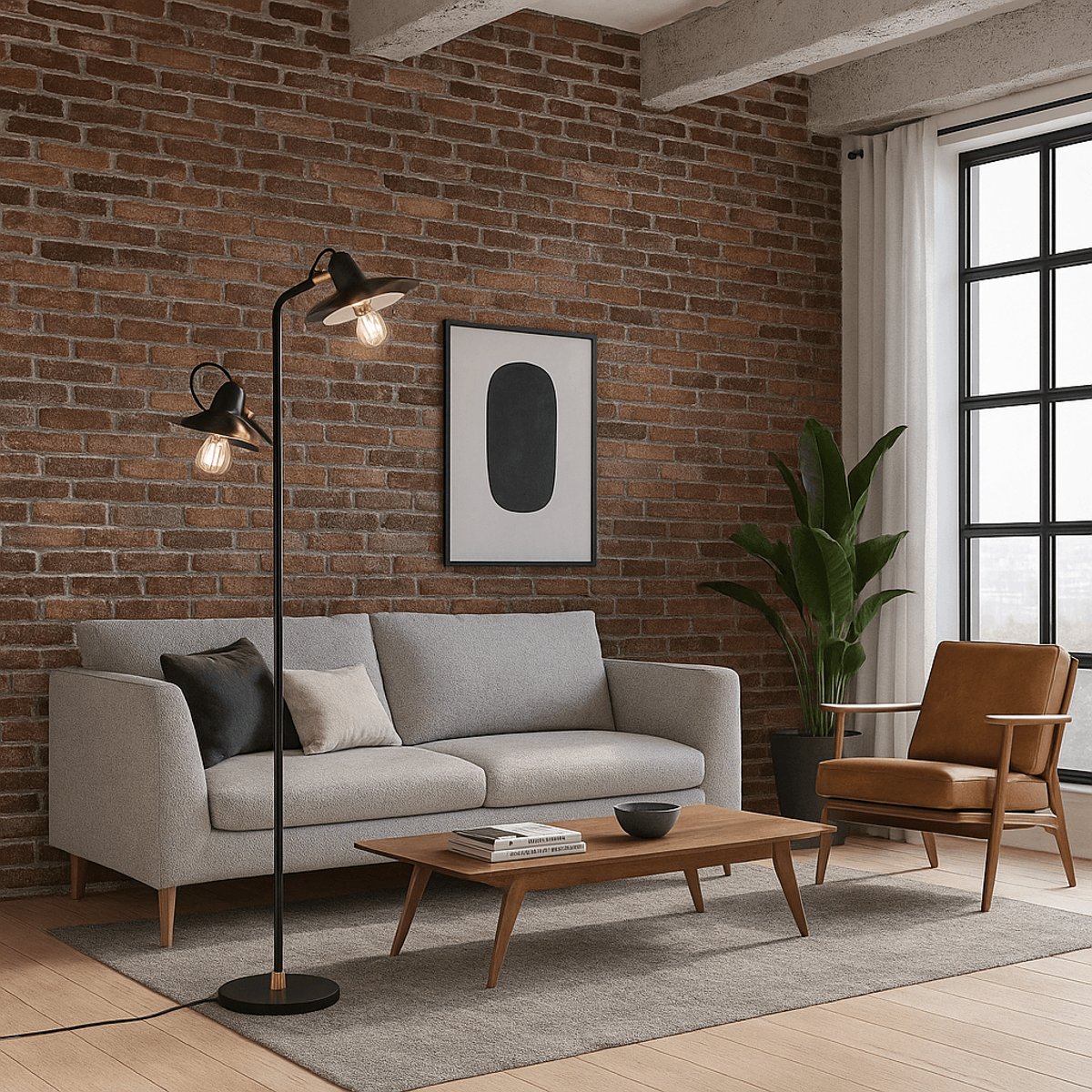 Lampadaire en acier, SPEAKER noir, KARE DESIGN