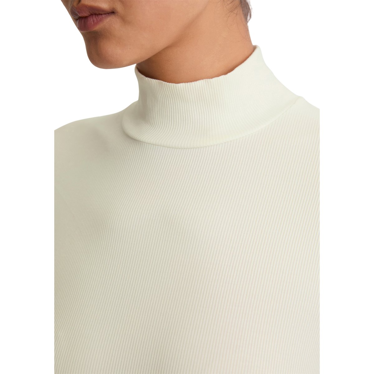 T-shirt à col roulé slim en TENCEL™ Modal blanc, MARC O'POLO