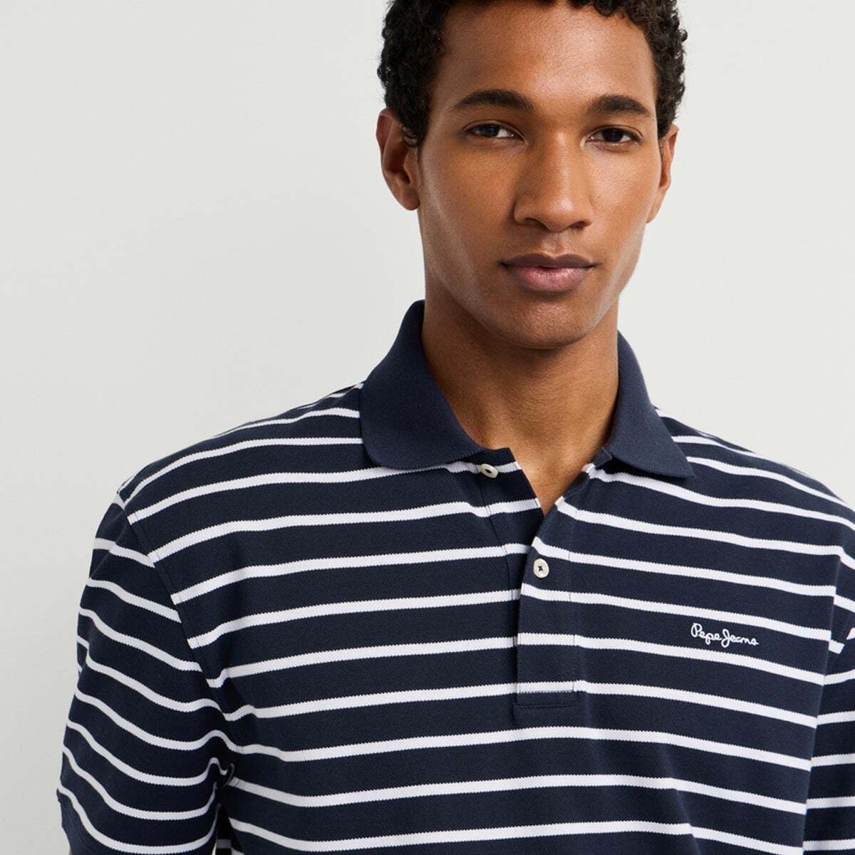 Polo Coupe Regular En Piqué bleu mer profonde, PEPE JEANS