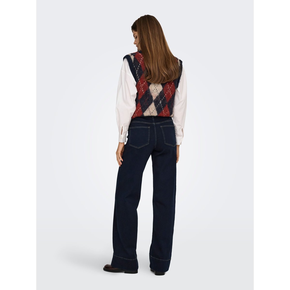 Jean À Jambe Large dark blue denim, ONLY