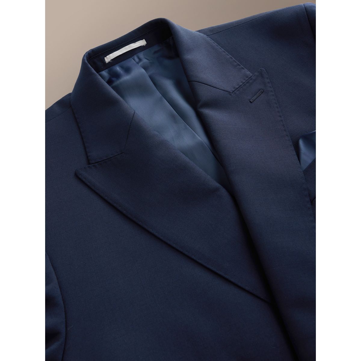 Veste de costume ajustée croisée laine signature bleu marine, NEXT