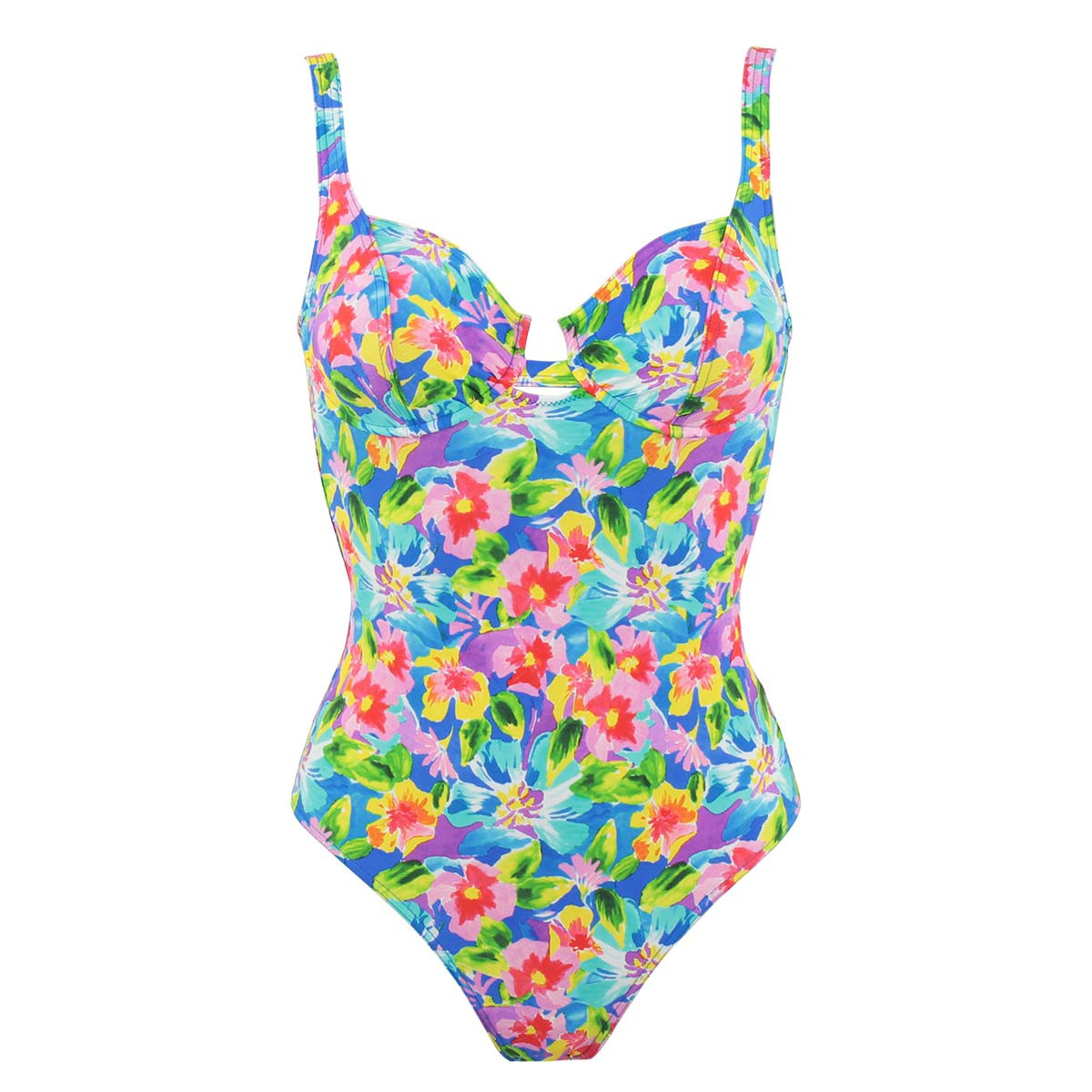 Maillot de bain 1 pièce à armatures MADDALENA bleu, JANINE ROBIN