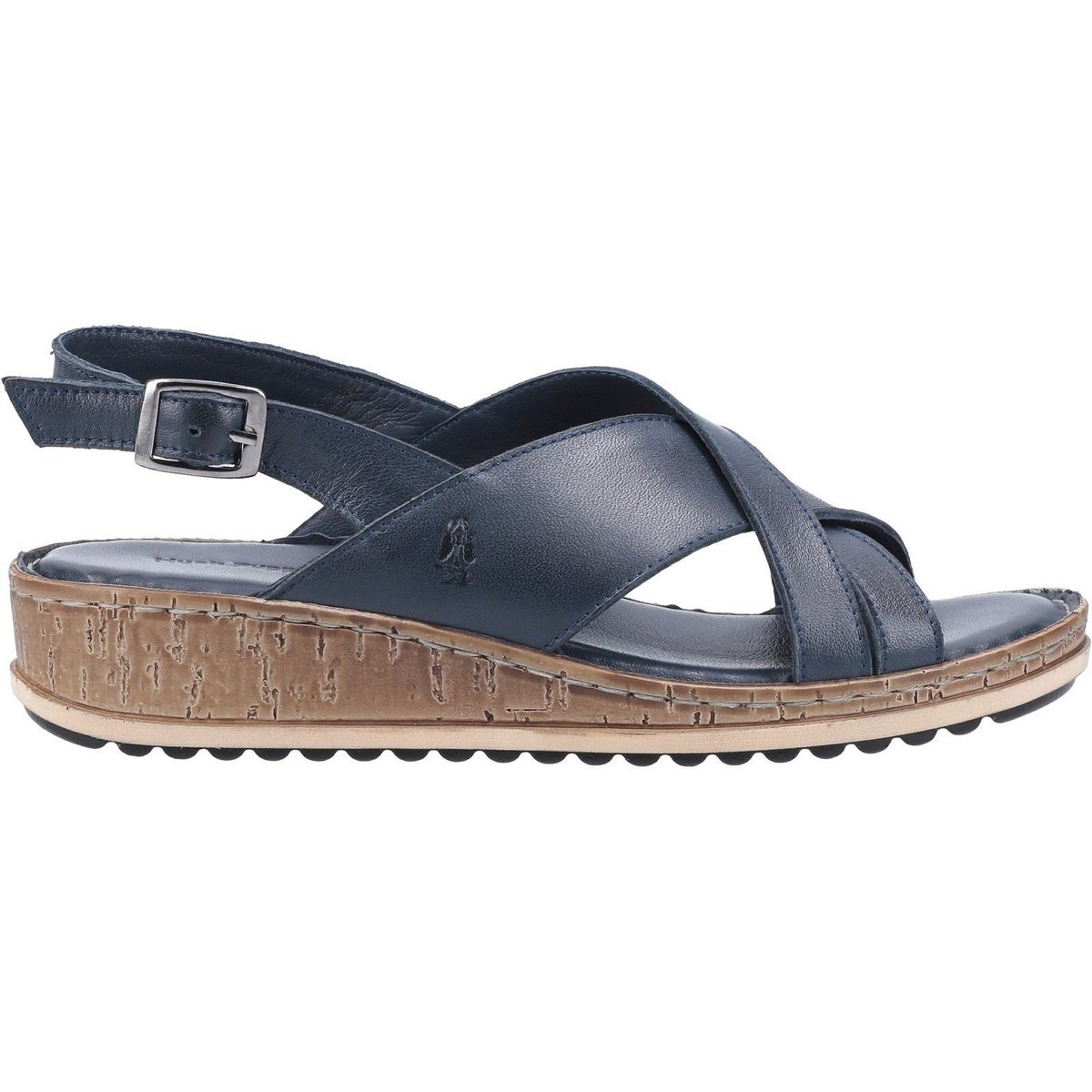 Sandales compensées ELENA bleu marine, HUSH PUPPIES