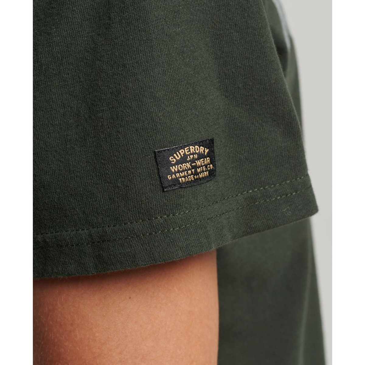 T-shirt classique Vintage vert olive surplus, SUPERDRY