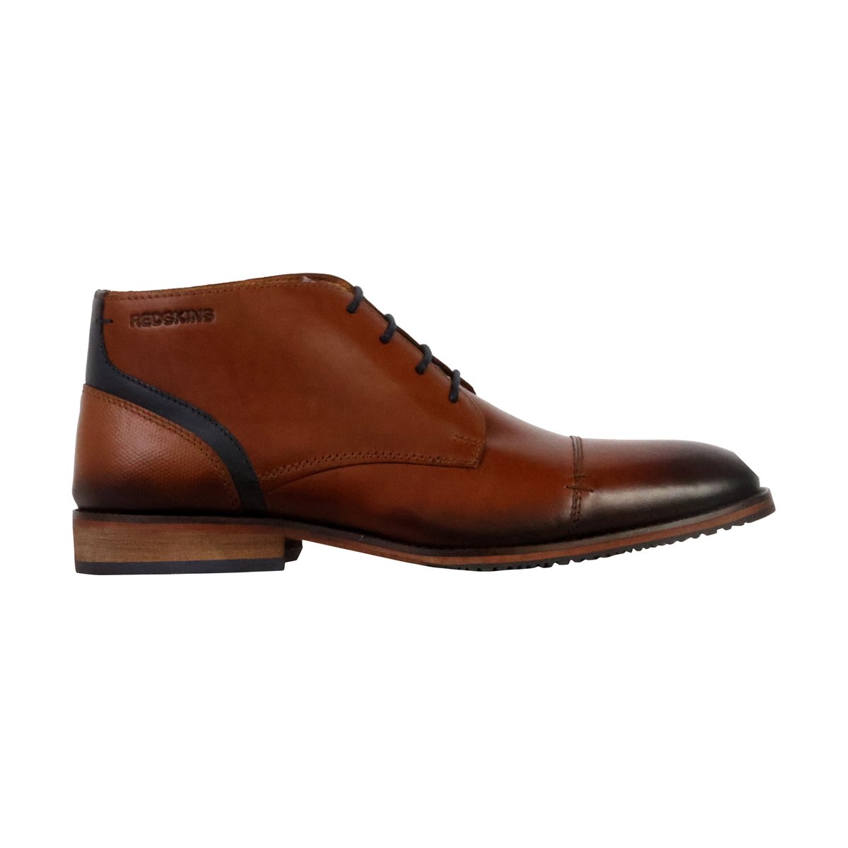 Derbies Cuir Nashville cognac marine, REDSKINS