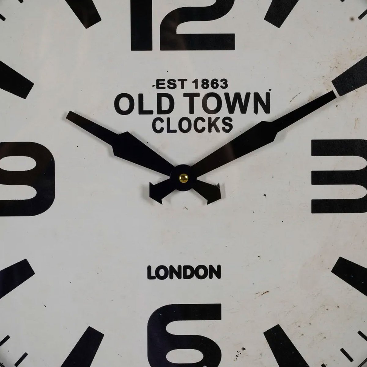 Horloge murale ronde en métal noir et blanc London 46cm noir & blanc, WADIGA