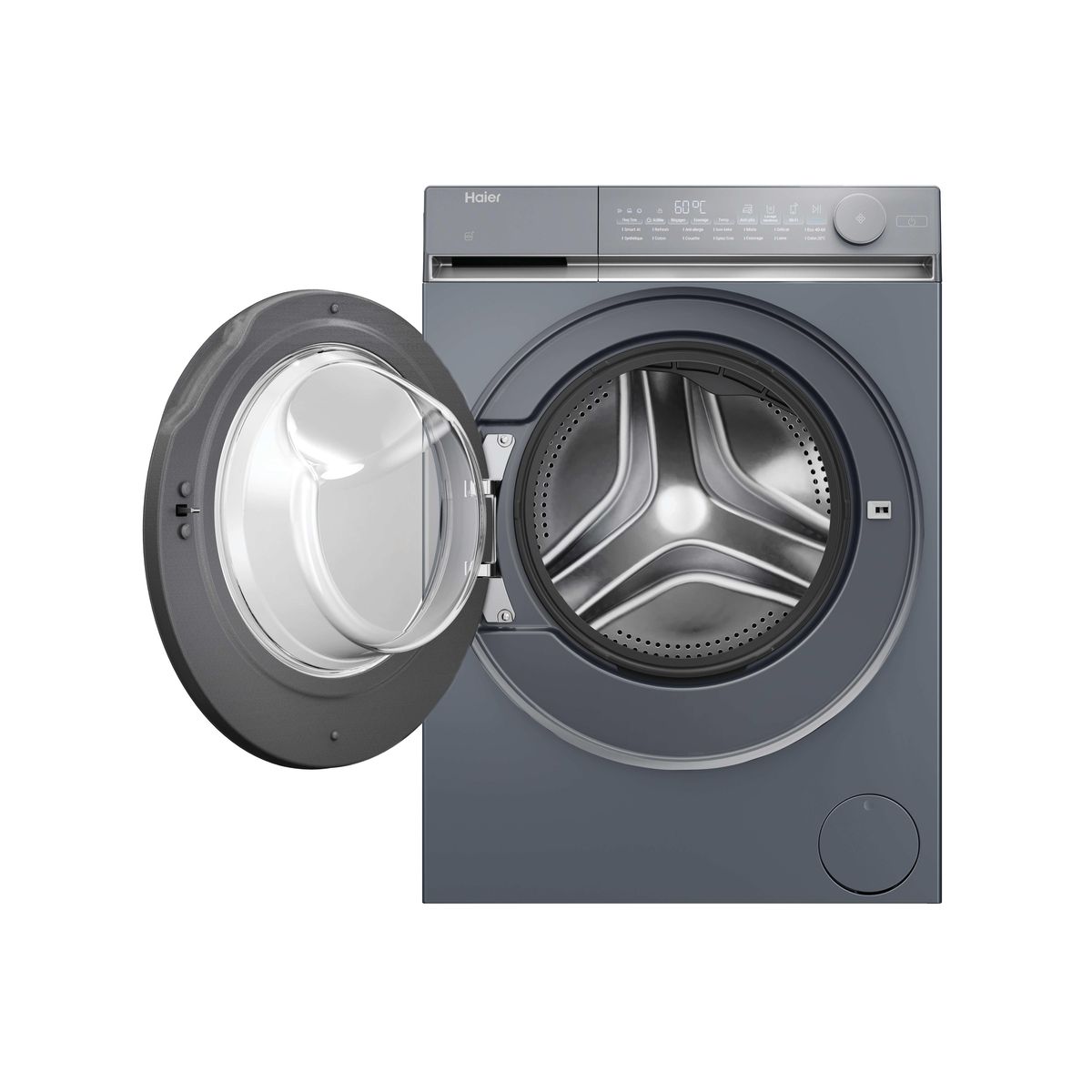 Lave linge hublot HW100-B14367GUFR - 10 kg - 1400 tr/min - Classe A - Moteur induction direct drive - Connecté wifi couleur unique, HAIER