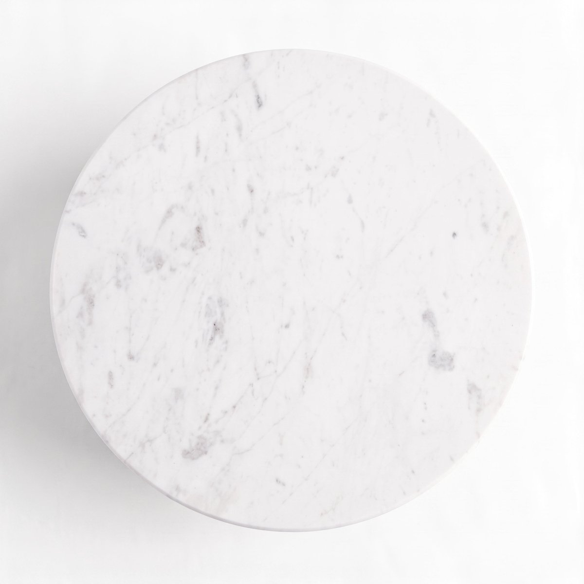 Table basse en marbre et bois de manguier - LÉANA blanc, MAISON PAVANE