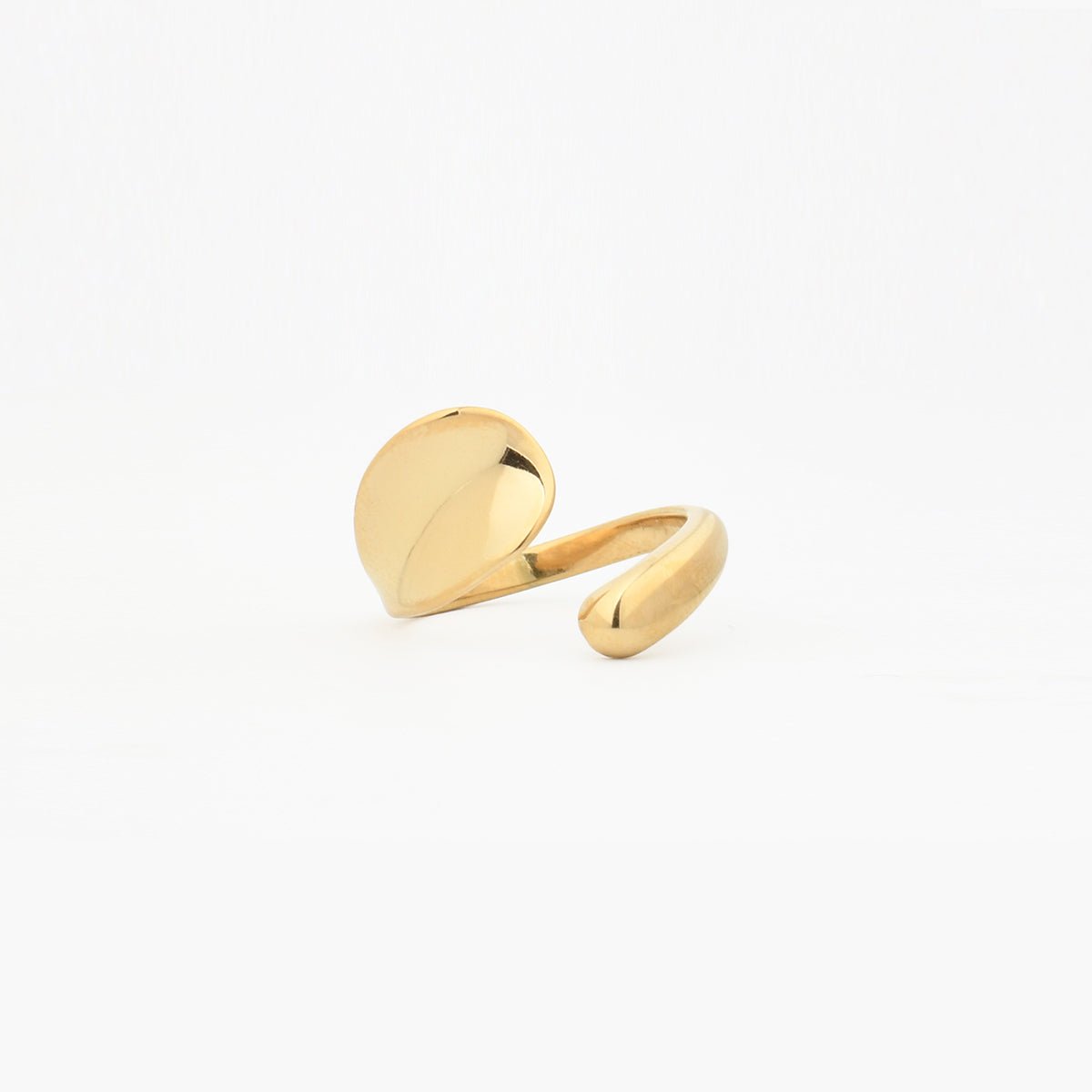 Bague ouverte en acier inoxydable doré, BALABOOSTE
