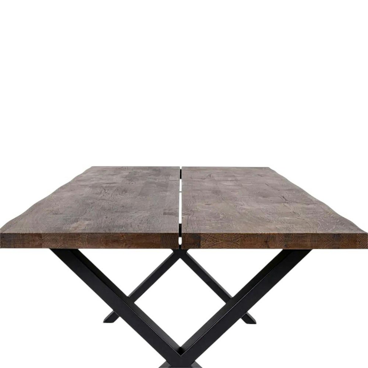 Ensemble table et chaises velours marron (lot de 7 pièces) SAVONE bois naturel, PIER IMPORT