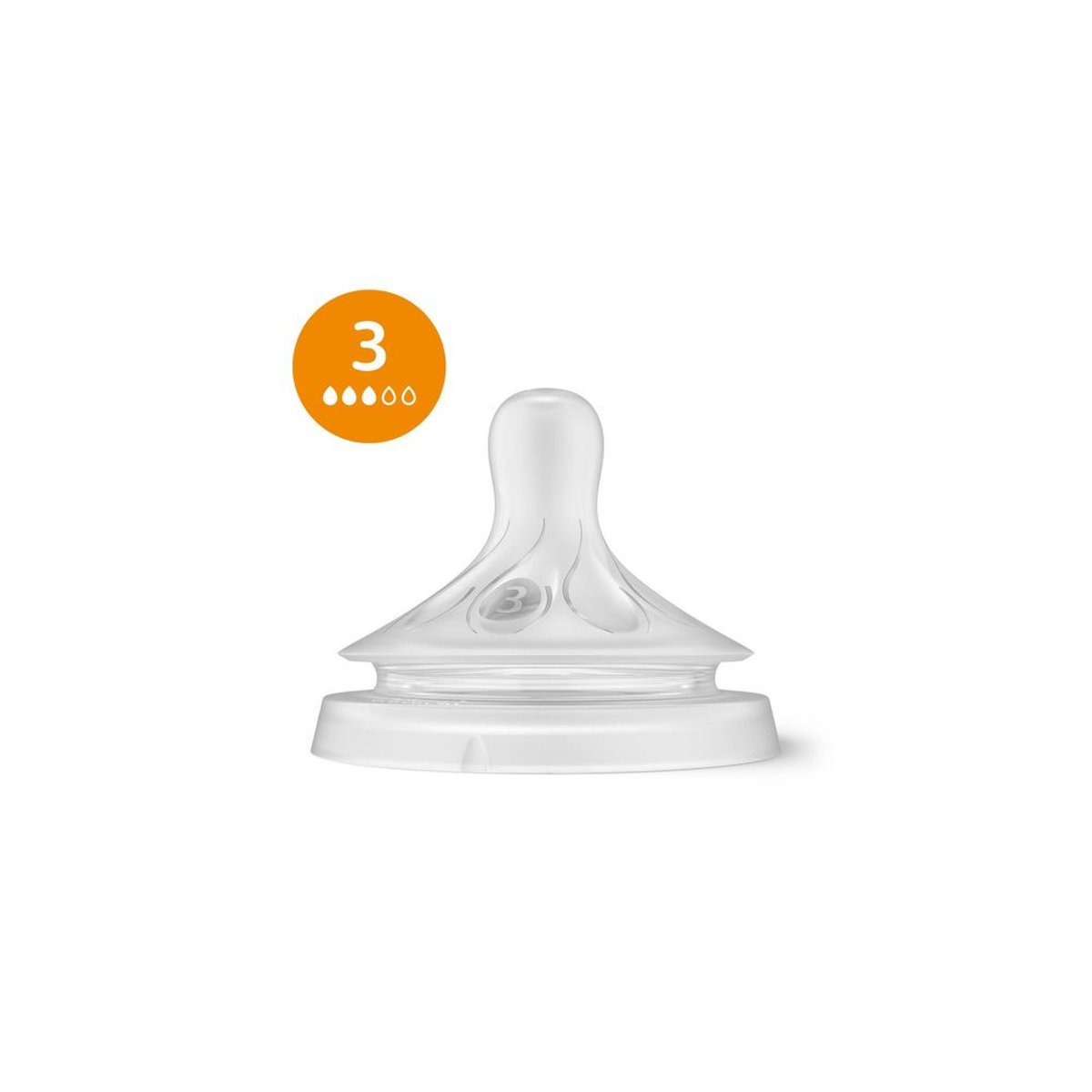 Lot de 3 tétines Natural Response transparent, PHILIPS AVENT