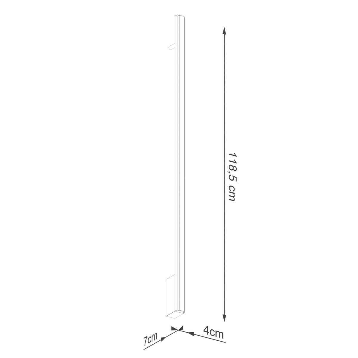 Applique murale Aluminium Noir LED 1 Lagom noir, EDEN