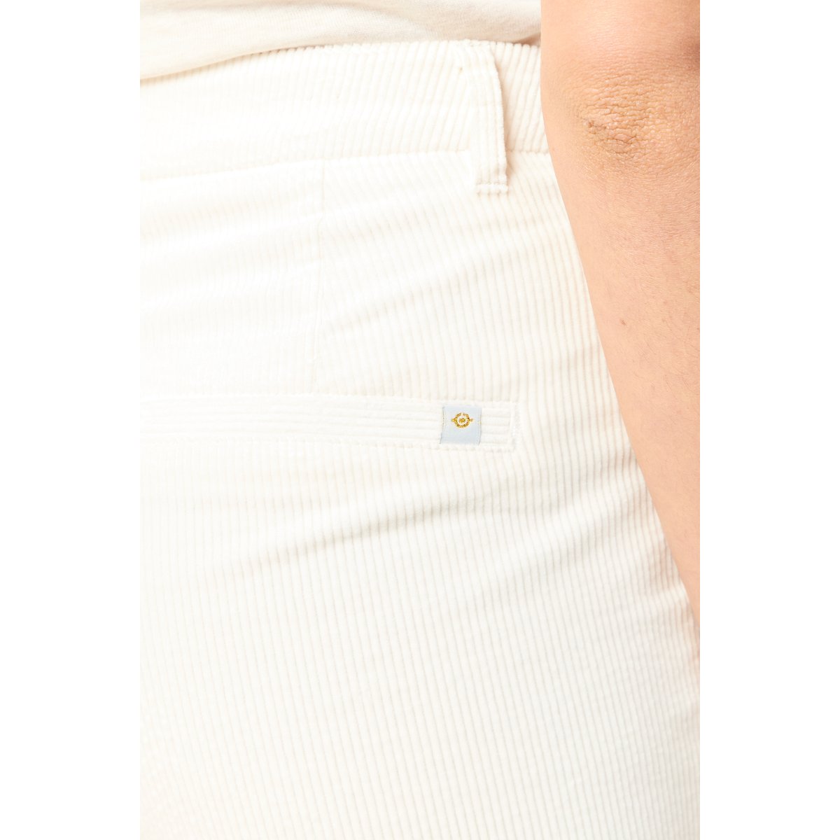 Pantalon large 7/8ème taille haute ecru, BONOBO