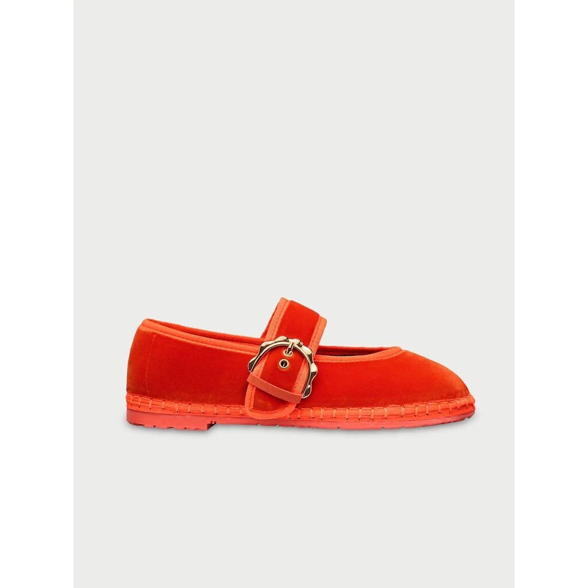 Lady Sophie Velour Ballet Pumps orange, FLABELUS