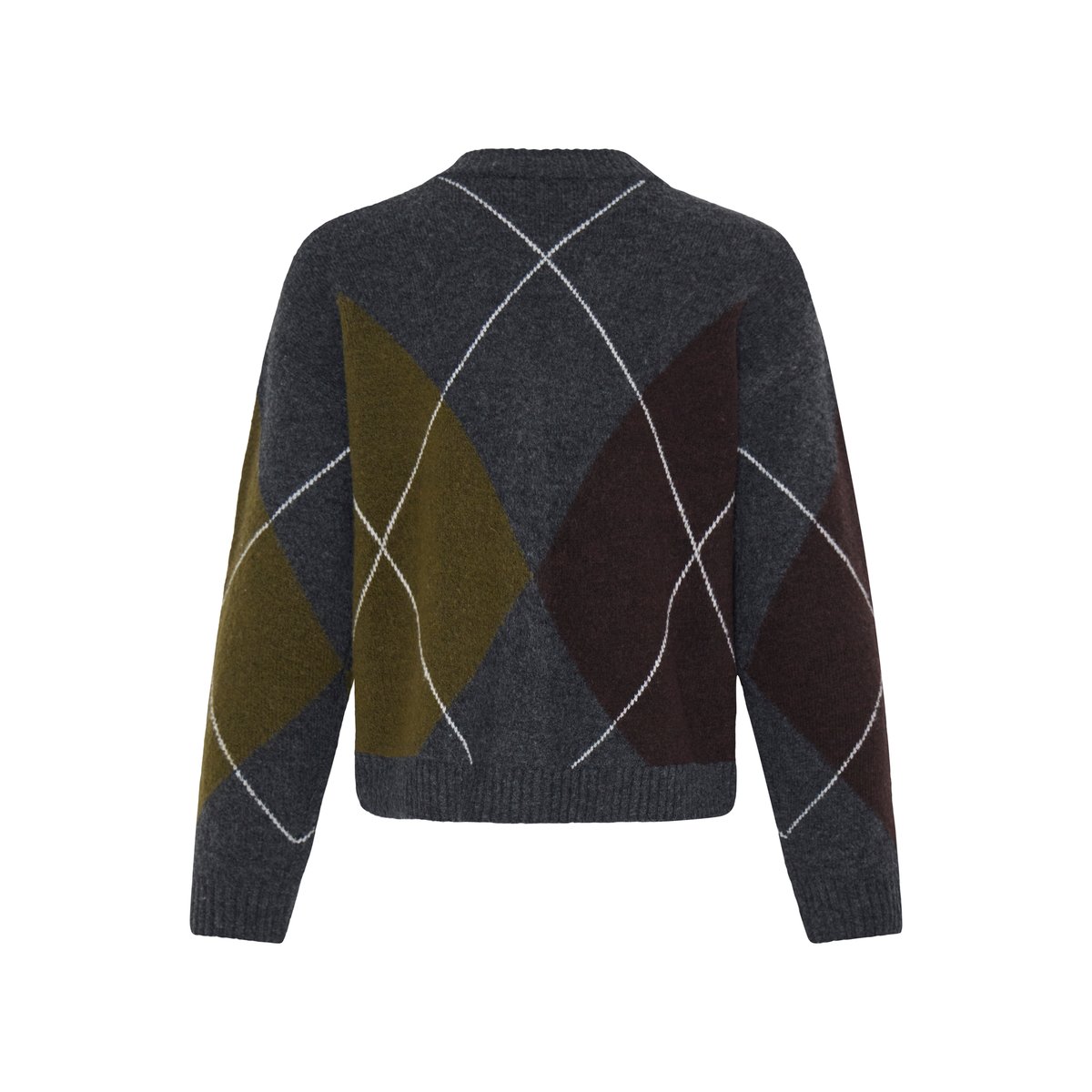 Á manches longues gris dark grey mel. argyle, B.YOUNG