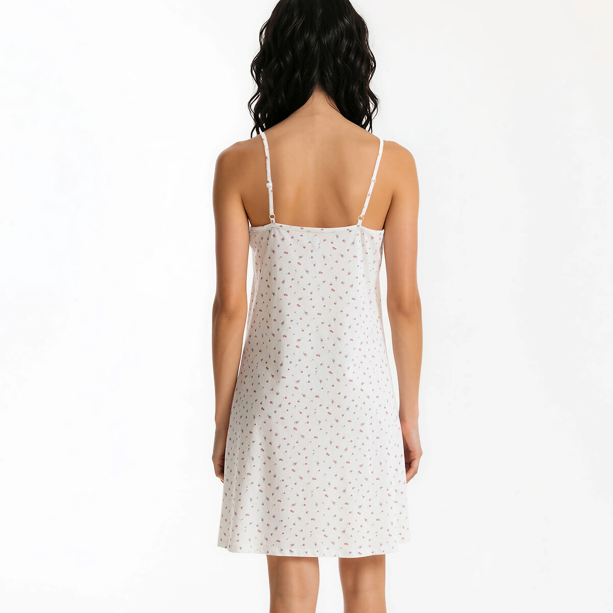 Floral Cotton Cami Nightie ecru floral print, LA REDOUTE COLLECTIONS