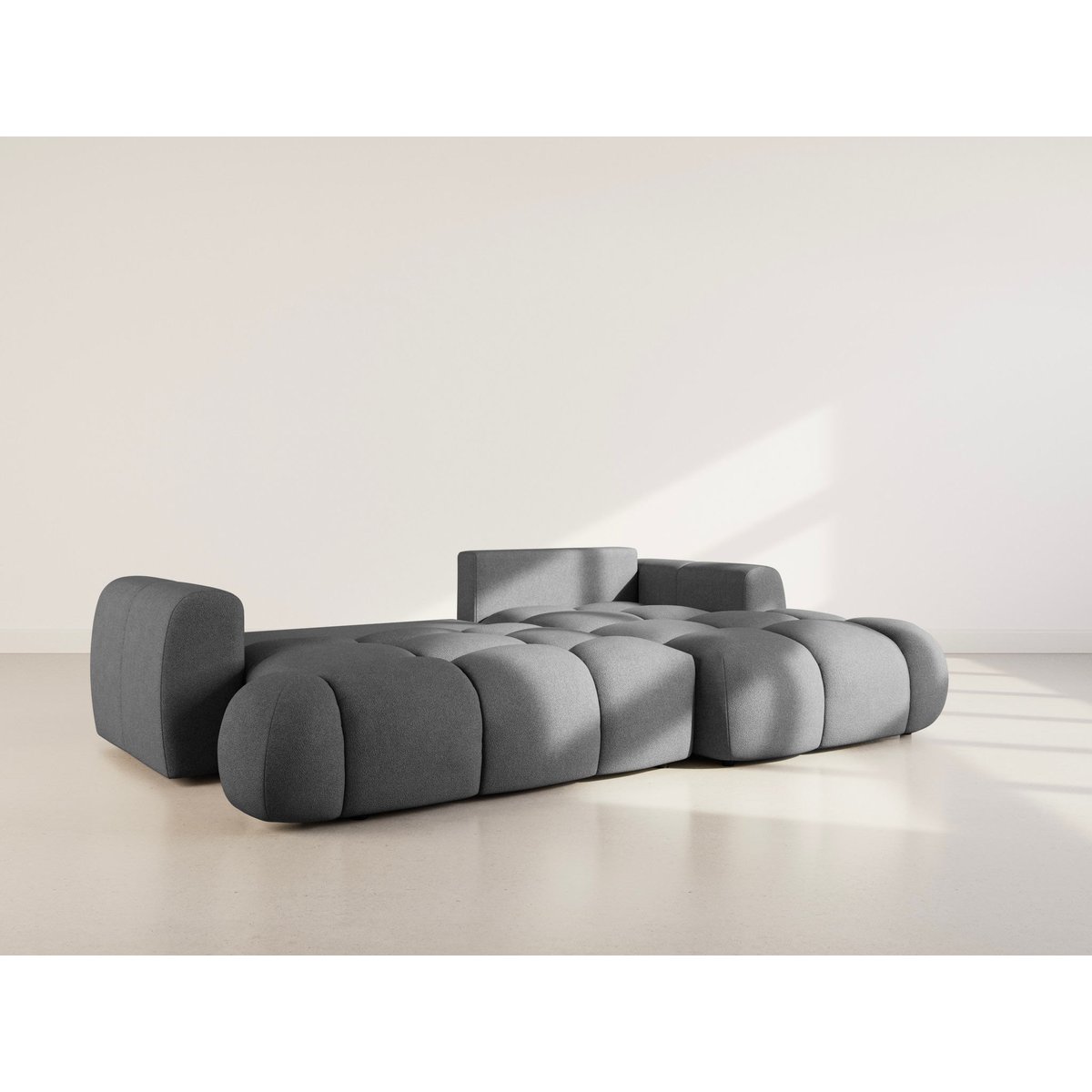 Canapé d'Angle Convertible 4 places - YULIN gris, BEST MOBILIER
