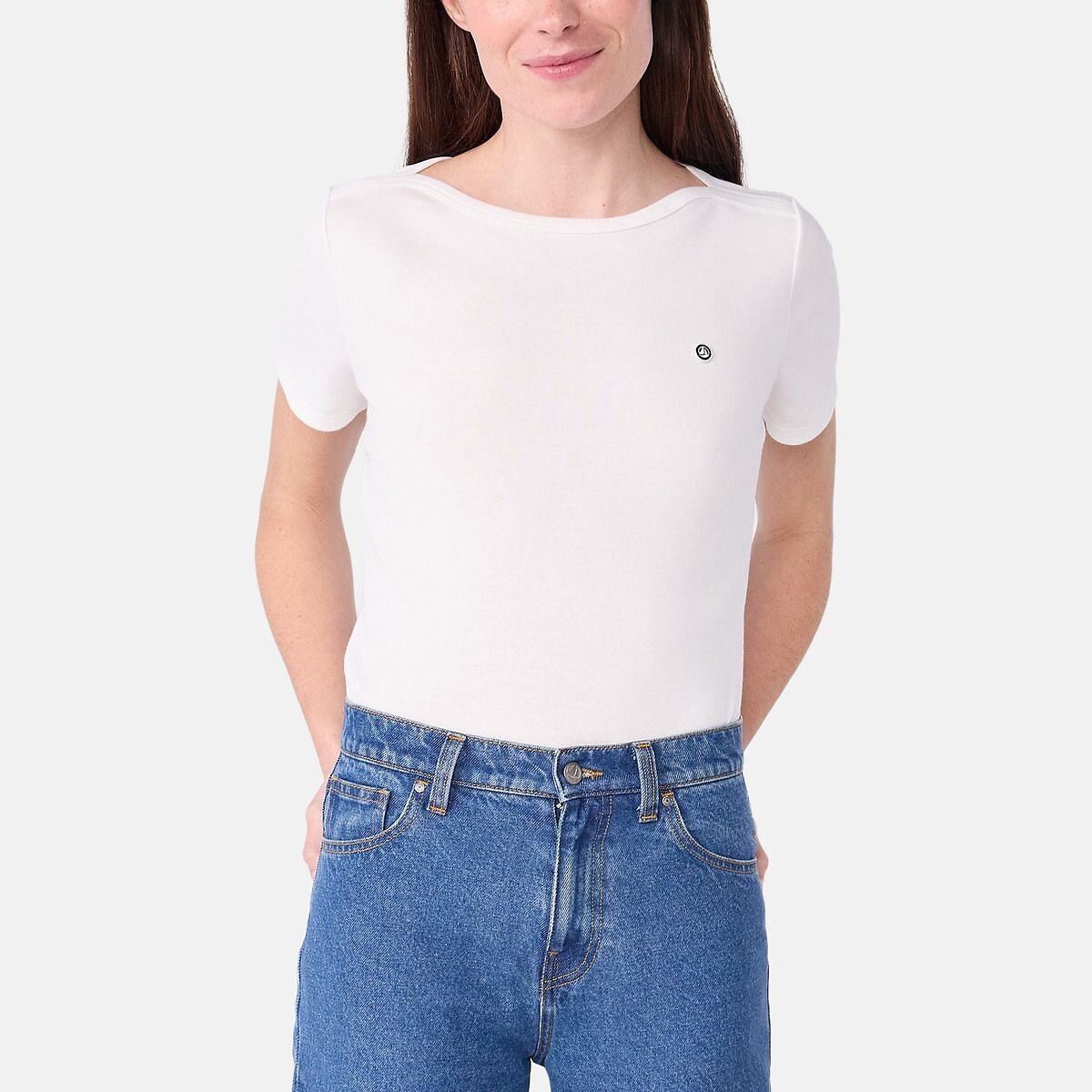 Boat Neck T-Shirt white, PETIT BATEAU