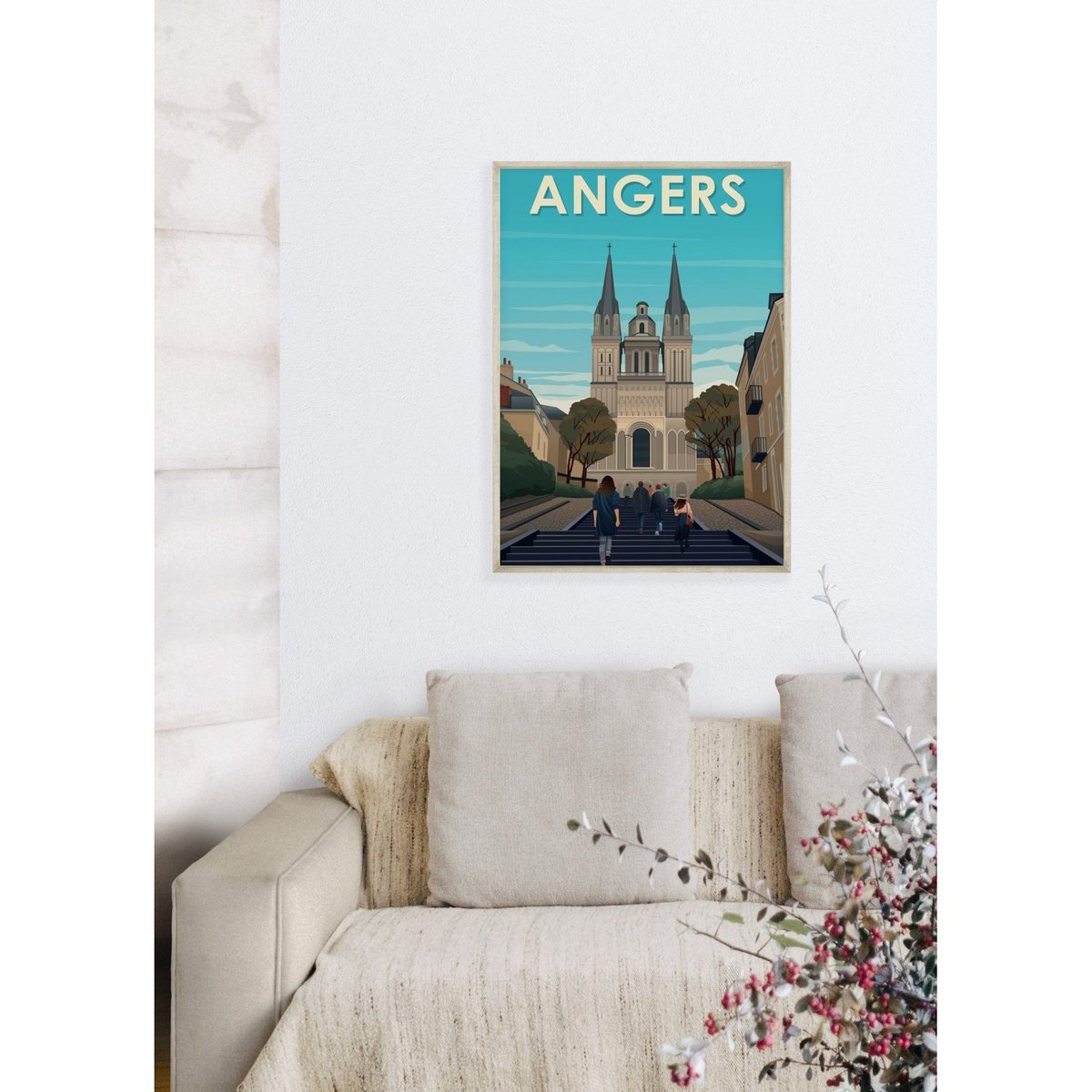 Affiche ville Angers 3 blanc, L'AFFICHERIE