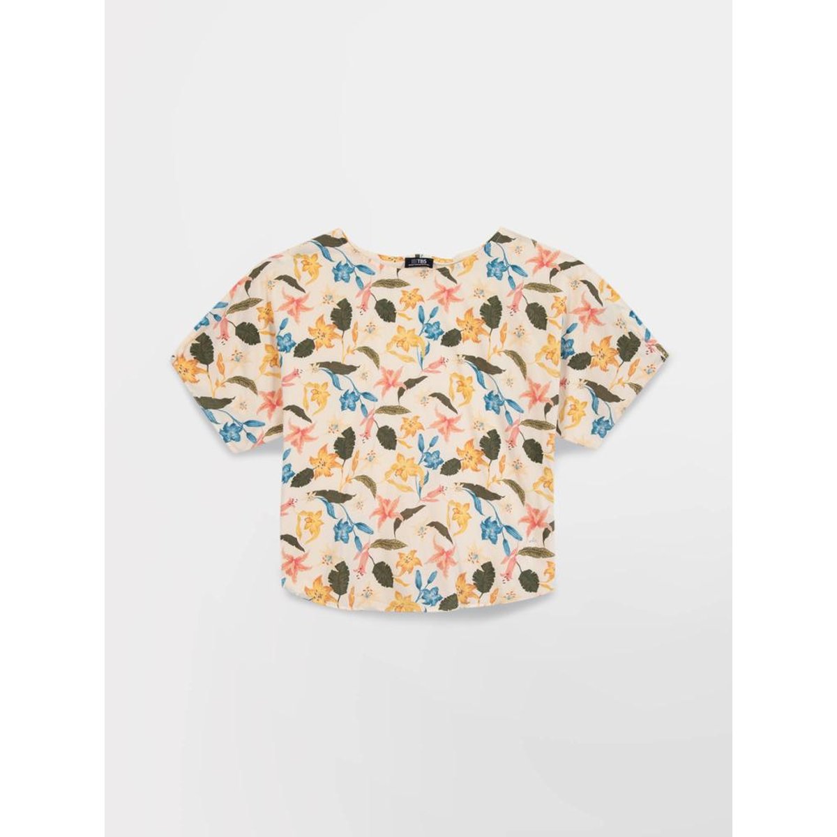 Blouse col rond GYSELRON craie, TBS