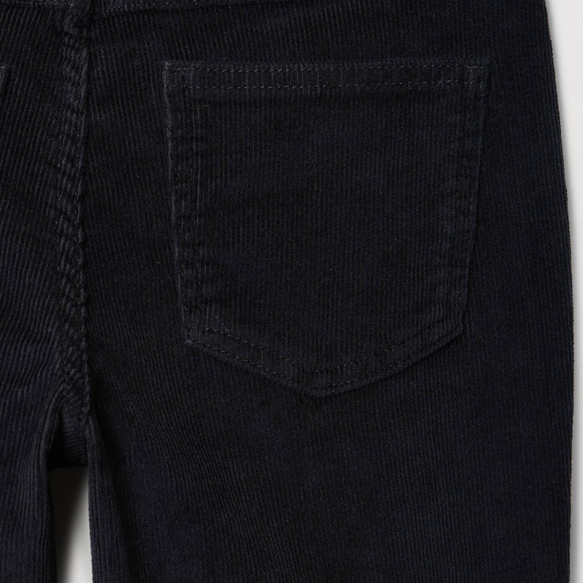 Pantalon slim en velours en coton noir, MONOPRIX